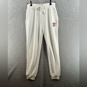 Badley Mischka Lounge Joggers Pants White Size XS NWT